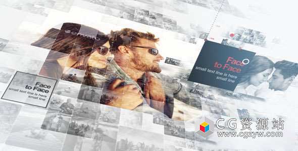 AE模板-科技感照片墙字幕图片宣传片包装片头 Portraits – Broadcast Pack