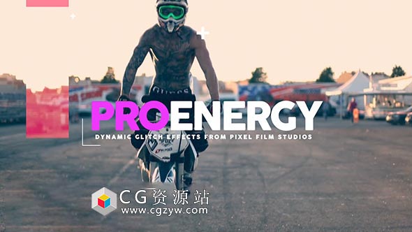 FCPX插件-信号损坏能量撕裂分割动态故障视频特效预设ProEnergy