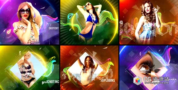 AE模板-多彩时尚娱乐图文幻灯片人物介绍colorful-fashion-intro