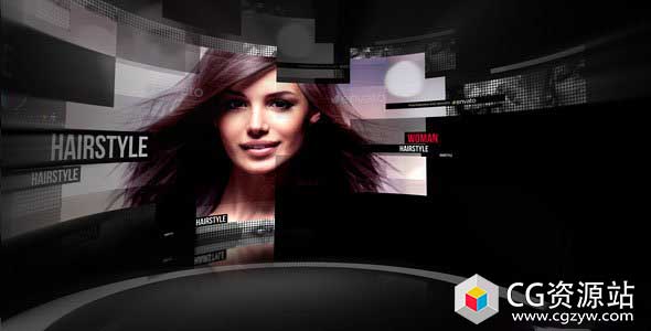 AE模板-时尚媒体传媒企业公司宣传曲面弧度屏幕展播curved-screen