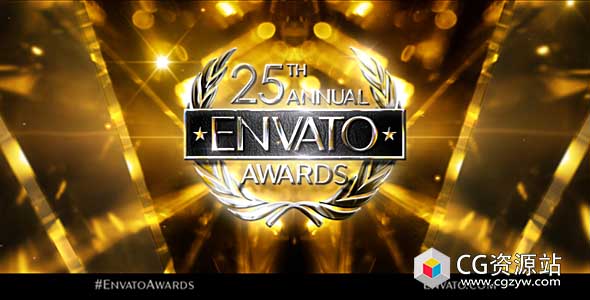 AE模板-终极奖项包电影颁奖典礼公司年会盛典金色粒子片头Ultimate Awards Package