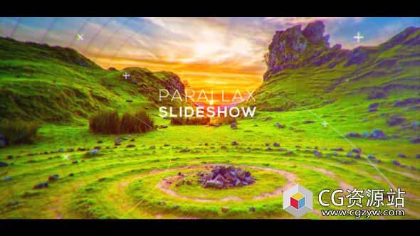 AE模板-现代优雅商业摄影电影宣传数字视差幻灯片展示Parallax Slideshow