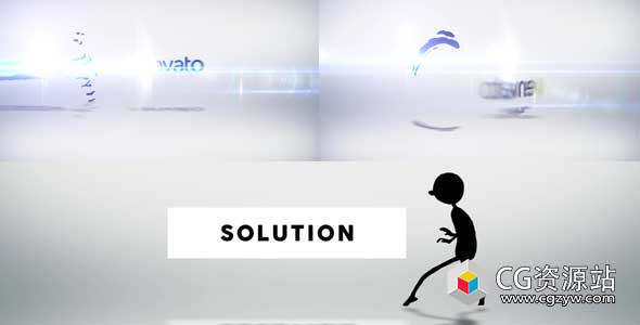 AE模板-2D角色卡通小人Logo动画 Character Logo Reveal