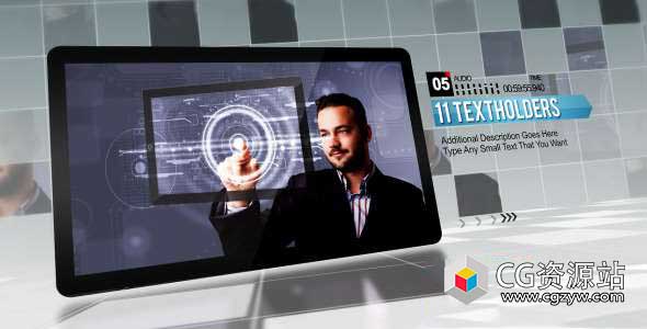 AE模板-现代商业企业科技感网格背景宣传片头Corporate Grid