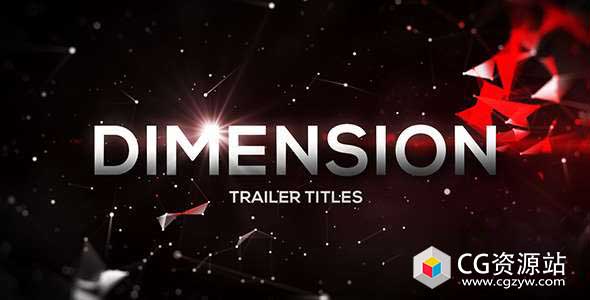 AE模板-Plexus科幻点线粒子游戏电影文字标题宣传片Dimension Trailer Titles