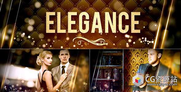 AE模板-优雅时尚婚礼颁奖典礼片头包装 Elegance