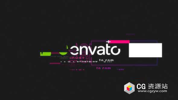 AE模板-科技感数字故障信号损坏标志logo片头Glitch Logo 免费下载