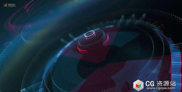 AE模板-企业数字化HUD现代标志高科技Logo动画片头 Hi-Tech HUD Logo Reveal