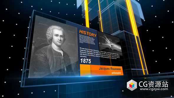 AE模板-广播设计新闻照片科技感信息新闻片头包装 Information news