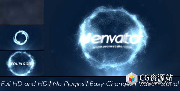 AE模板-Particles粒子环绕爆炸Logo展示 Particles Explosion Logo Reveal