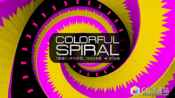五颜六色螺旋LED大屏幕VJ高清视频素材 Colorful Spiral VJ Pack