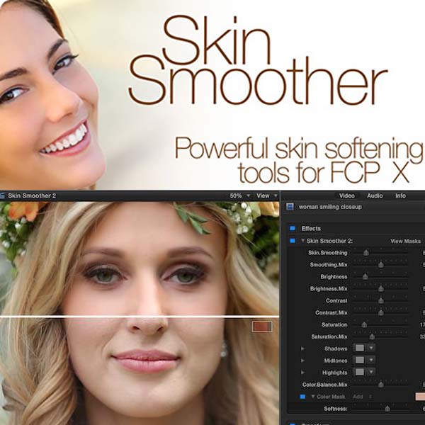 FCPX插件-Skin Smoother美肤磨皮平滑效果+使用教程