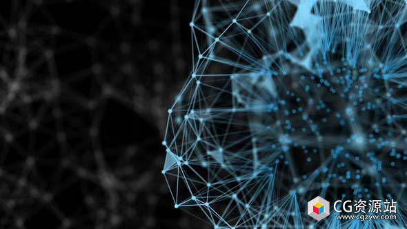 视频素材-Plexus抽象点线链接背景素材 Abstract Cloud