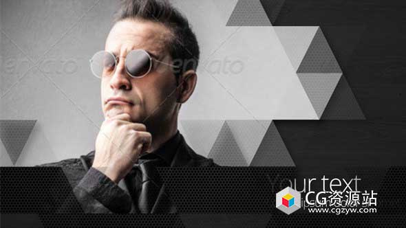 AE模板-三角图形过渡图片展示幻灯片triangle-slideshow