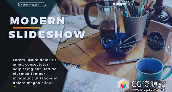 AE模板-时尚文字动画过渡公司幻灯片演示文稿商务会议促销活动介绍开场