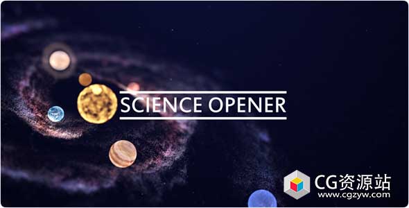 AE模板-电影纪录片科学生物星球科技感包装片头Science Opener