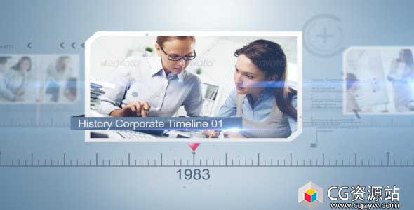 AE模板-科技感时间线图片商品宣传介绍片头