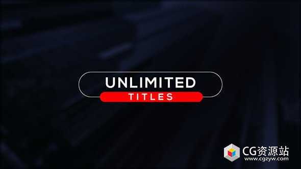 AE模板-扁平化文字标题字幕动画unlimited-titles