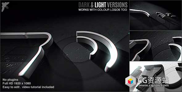 AE模板-三维挤出路径Logo动画 3D Stroke Logo 免费下载