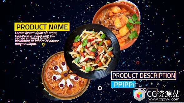 AE模板-4K餐厅产品推广食物宣传介绍片头包装 4K Restaurant Product Promo