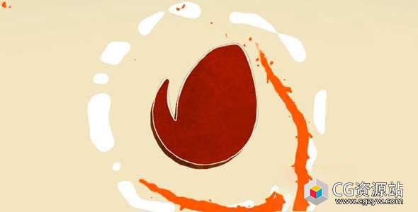 AE模板-动漫广播卡通标志水彩Logo展示 Cartoon Logo Reveal