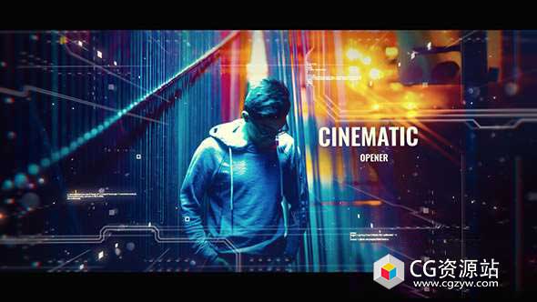 AE模板-电影史诗大气科技感视差图片开场片头 Cinematic Opener