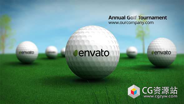 AE模板-高尔夫球场高尔夫Logo展示动画 Company Golf