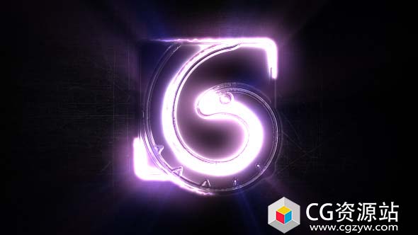 AE模板-明亮干净时尚光效描边黑暗logo展示 Dark Light Logo