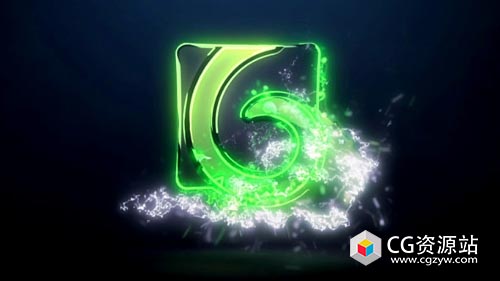 AE模板-电力能量粒子logo标志演绎electric-logo-reveal