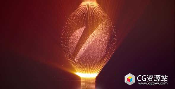 AE模板-闪亮标志与优雅粒子光线Logo动画 Shiny Logo With Elegant Fine Particles