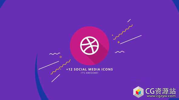 AE模板-平面标志介绍创意Logo展示MG动画 Flat Logo Intro