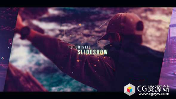 AE模板-未来派幻灯片科技感图片开场片头 Futuristic Slideshow