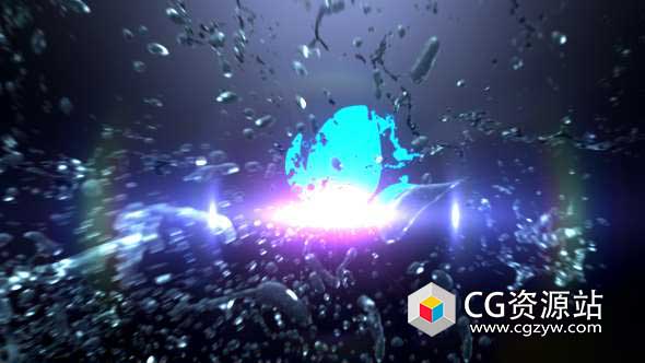 AE模板-液体飞溅标志汇聚Logo展示动画 Liquid Splash Logo Reveal II