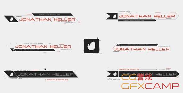 AE模板-现代高科技时尚人名字幕条动画 Modern Hi-Tech Lower Thirds