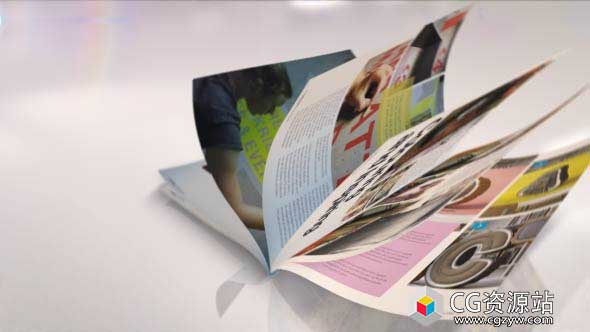 AE模板-E3D制作三维杂志翻页翻书商品介绍展示动画 Magazine Promotion