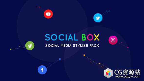 AE模板-社交媒体链接推广宣传片头介绍动画
