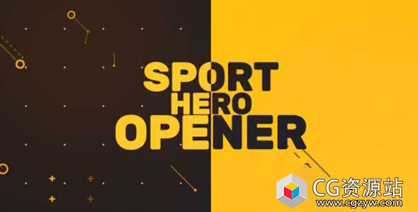 AE模板-体育极限运动宣传片头-Sport Hero Opener