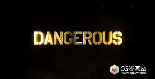 AE模板-金属质感三维文字视频宣传片 Trailer