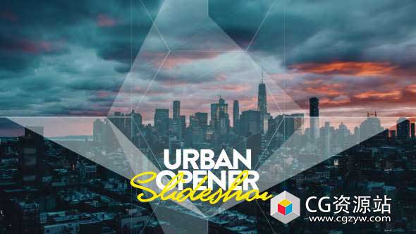 AE模板-现代城市幻灯片时尚图片包装开场 Urban Opener Slideshow