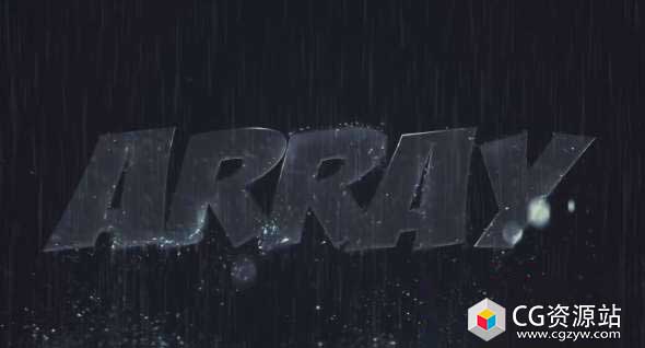 AE模板-优雅水标志下雨Logo展示动画 Water Logo