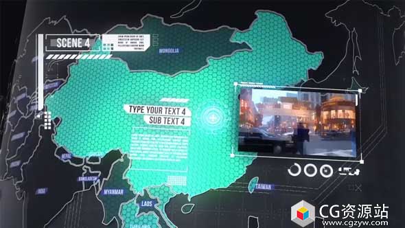 AE模板-E3D大气企业宣传片世界地图介绍地域说明业务发展+背景音乐