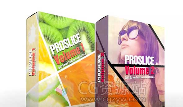 FCPX插件-100预设屏幕分屏分割特效插件 PROSLICE 1+2