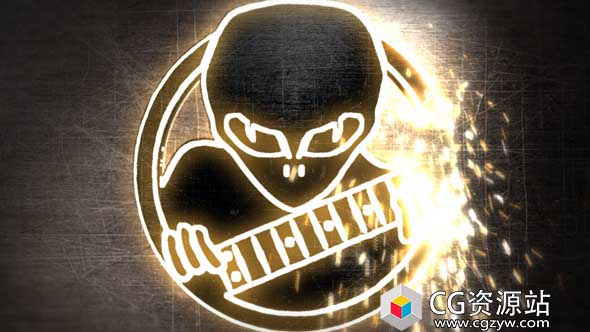 AE模板-焊接标志火花Logo动画 Welding Logo Reveal with Sparks