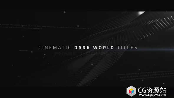 AE模板-电影标题暗黑大气三维背景文字标题宣传片开场 Cinematic Titles – Dark World