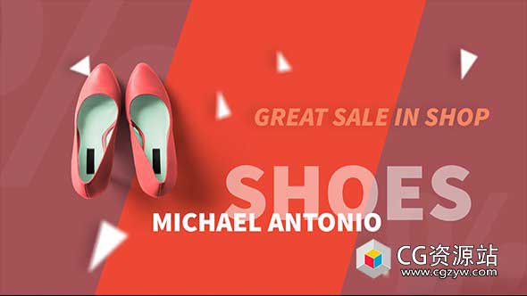 AE模板-市场商店销售鞋子衣服介绍包装片头 Market Shop Sale