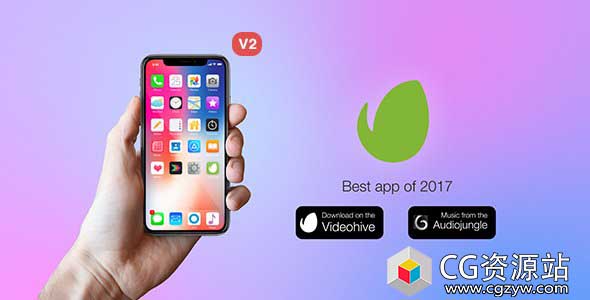 AE模板-iPhone X手机UI设计演示APP应用程序动画phone-x-app-promo-kit