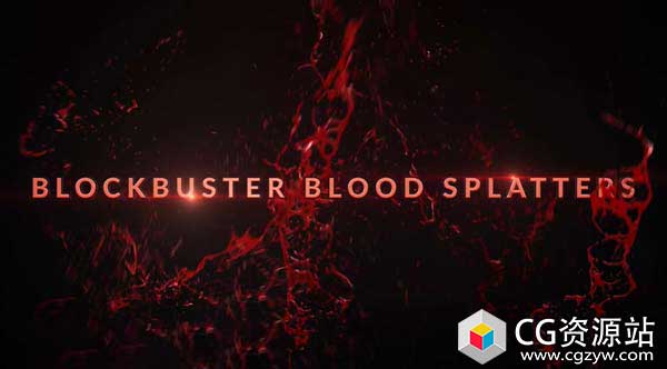 30组4K分辨率带透明通道鲜血飙血溅血特效高清视频素材