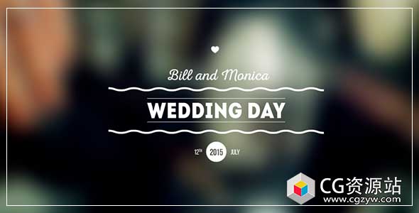 AE模板-11组徽章婚礼文字标题视频介绍动画 Wedding Titles Pack