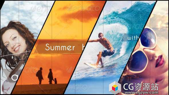 AE模板-假日幻灯片文字动画图片视频展示片头 Holiday Slideshow and Animated Typeface