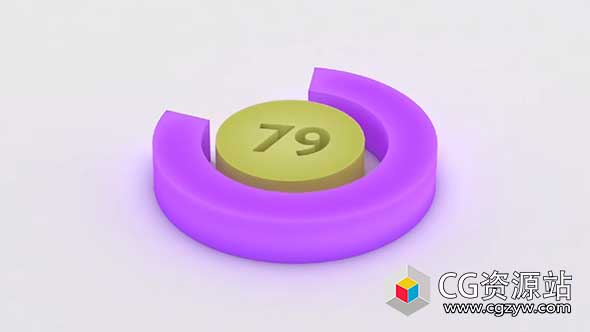 C4D教程-创建动态美丽的图表动画饼图柱状图 免费下载